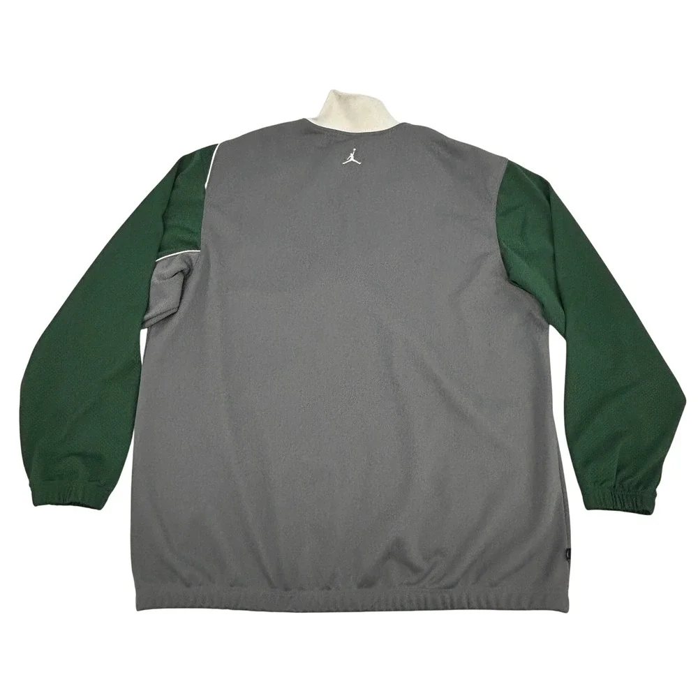 Jordan Track Jacket Mens XXL Grey Green Colorblock Zip Up Jumpman
